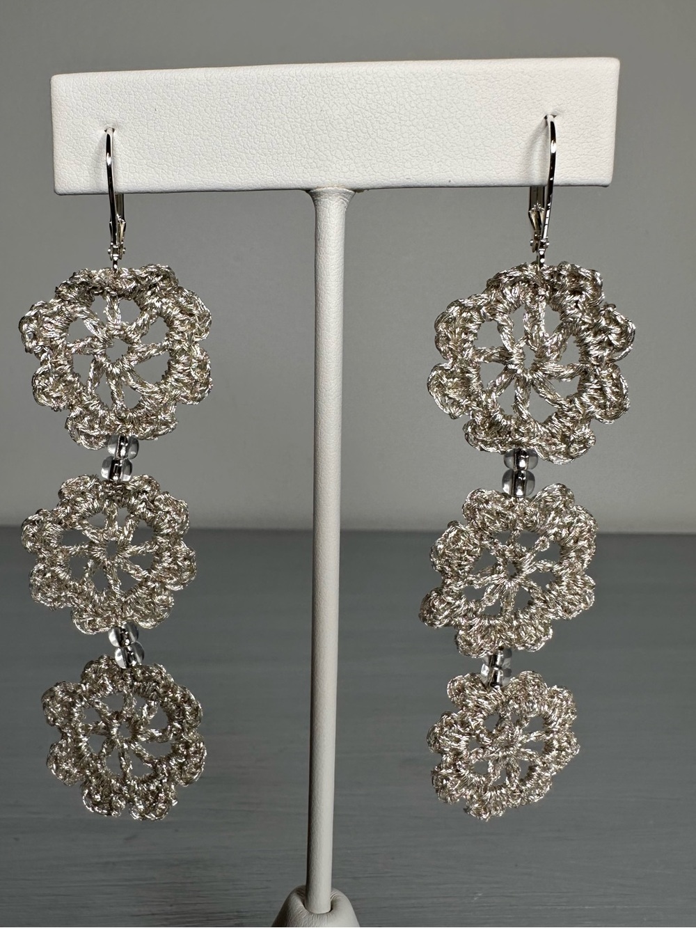 Handmade Crochet Floral Earrings